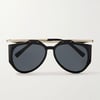 Yves Saint Laurent SL 0137 Amelia 001 55-14-135 Unisex Güneş Gözlüğü – Siyah Metal Çerçeve, Füme Mat Cam, UV400