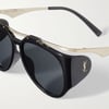Yves Saint Laurent SL 0137 Amelia 001 55-14-135 Unisex Güneş Gözlüğü – Siyah Metal Çerçeve, Füme Mat Cam, UV400