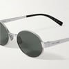 Yves Saint Laurent SL 692 002 55-19 Kadın Güneş Gözlüğü – Gümüş Metal Çerçeve, Füme Mat Cam, UV400