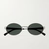 Yves Saint Laurent SL 692 002 55-19 Kadın Güneş Gözlüğü – Gümüş Metal Çerçeve, Füme Mat Cam, UV400