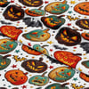 3 Boyutlu Halloween Balkabakları Dijital Baskılı Kumaş