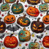 3 Boyutlu Halloween Balkabakları Dijital Baskılı Kumaş