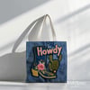 3 Boyutlu Howdy Western Denim Işıltısı 3'lü Pano Kumaşı