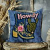 3 Boyutlu Howdy Western Denim Işıltısı 3'lü Pano Kumaşı