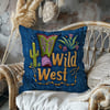 3 Boyutlu Neon Kovboy Çizmesiyle Wild West 3'lü Pano Kumaşı
