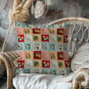 3 Boyutlu Renkli Çiçekler Patchwork Dijital Baskılı Kumaş