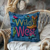 3 Boyutlu Wild West Nakışlı Denim Rüyası 3'lü Pano Kumaşı