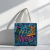 3 Boyutlu Wild West Nakışlı Denim Rüyası 3'lü Pano Kumaşı