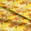 Bal Damlası Limonların Işıltısı Dijital Baskılı Kumaş