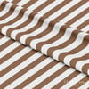 Beyaz – Karamel 2,5 cm Çizgili Dijital Baskılı Kumaş