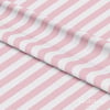 Beyaz – Pudra Pembe 2,5 cm Çizgili Dijital Baskılı Kumaş