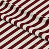Bordo – Krem 2,5 cm Çizgili Dijital Baskılı Kumaş