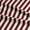 Bordo – Krem 2,5 cm Çizgili Dijital Baskılı Kumaş