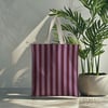 Bordo – Lila 2,5 cm Çizgili Dijital Baskılı Kumaş