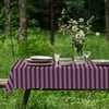 Bordo – Lila 2,5 cm Çizgili Dijital Baskılı Kumaş
