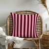 Bordo – Pudra Pembe 2,5 cm Çizgili Dijital Baskılı Kumaş
