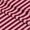 Bordo – Pudra Pembe 2,5 cm Çizgili Dijital Baskılı Kumaş
