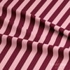 Bordo – Pudra Pembe 2,5 cm Çizgili Dijital Baskılı Kumaş