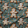 Çiçekli Zencefil Kurabiyenin Masal Adımı – 3D Gingerbread Dijital Baskılı Kumaş
