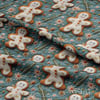 Çiçekli Zencefil Kurabiyenin Masal Adımı – 3D Gingerbread Dijital Baskılı Kumaş