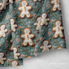 Çiçekli Zencefil Kurabiyenin Masal Adımı – 3D Gingerbread Dijital Baskılı Kumaş
