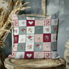 Country Patchwork Gül Masalı Dijital Baskılı Kumaş