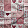 Country Patchwork Kalpler – Ahşap Zeminli Dijital Baskılı Kumaş