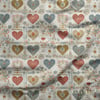 Country Patchwork Kalplerin 3 Boyutlu Masalı Dijital Baskılı Kumaş