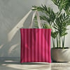 Fuşya – Pembe 2,5 cm Çizgili Dijital Baskılı Kumaş