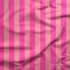Fuşya – Pudra Pembe 2,5 cm Çizgili Dijital Baskılı Kumaş