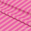 Fuşya – Pudra Pembe 2,5 cm Çizgili Dijital Baskılı Kumaş