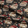 Gece Parıltısında Klasik Noel Baba Dijital Baskılı Kumaş