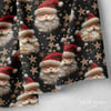 Gece Parıltısında Klasik Noel Baba Dijital Baskılı Kumaş