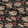 Gece Parıltısında Klasik Noel Baba Dijital Baskılı Kumaş