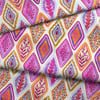 Geometrik Baklava Etnik Motif Desenli Dijital Baskılı Kumaş