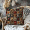 Gölge Tonlarda Patchwork Çiçek Harmanı Dijital Baskılı Kumaş