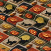 Halloween Patchwork Balkabakları Dijital Baskılı Kumaş