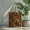 Halloween Patchwork Balkabakları Dijital Baskılı Kumaş
