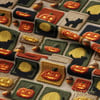 Halloween Patchwork Balkabakları Dijital Baskılı Kumaş