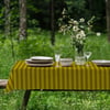 Hardal Sarısı – Haki 2,5 cm Çizgili Dijital Baskılı Kumaş