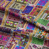 İğneyle Renk Dokunmuş Patchwork Dijital Baskılı Kumaş