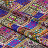 İğneyle Renk Dokunmuş Patchwork Dijital Baskılı Kumaş