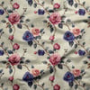 Indigo & Pudra Gül Baharı – 3 Boyutlu Dijital Baskılı Kumaş