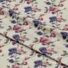 Indigo & Pudra Gül Baharı – 3 Boyutlu Dijital Baskılı Kumaş