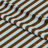 Kahverengi – Bebek Mavisi 2,5 cm Çizgili Dijital Baskılı Kumaş