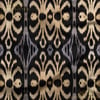 Kahverengi-Siyah Etnik Motif Desenli Dijital Baskılı Kumaş