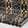 Kahverengi-Siyah Etnik Motif Desenli Dijital Baskılı Kumaş
