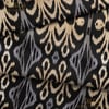 Kahverengi-Siyah Etnik Motif Desenli Dijital Baskılı Kumaş