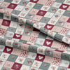 Kalpli Country Patchwork Bahçesi Dijital Baskılı Kumaş