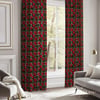 Karanlık Zeminde Kırmızı Çiçeklerin Yılbaşı Işıltısı – 3D Poinsettia Dijital Baskılı Kumaş